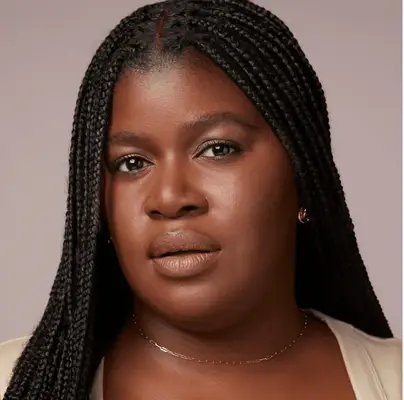 woman wearing berry makeup