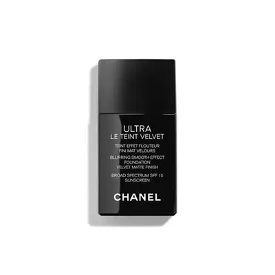 Chanel Ultra Le Teint Velvet Blurring Smooth Effect Foundation in black and white bottle