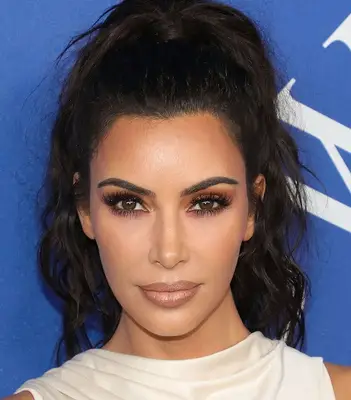 Kim Kardashian with Diffused Smoky Eye Look