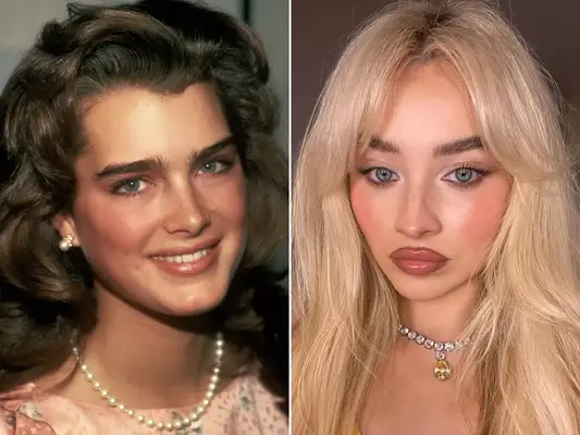 split of Brooke Shields and Sabrina Carpenter