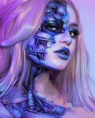 woman in humanoid makeup