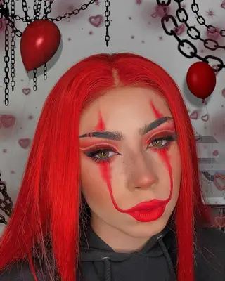 Creator wears Pennywise-inspired clown makeup look