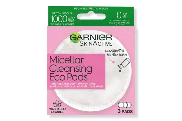 Garnier SkinActive Micellar Cleansing Eco Pads, Reusable, 3 Pack