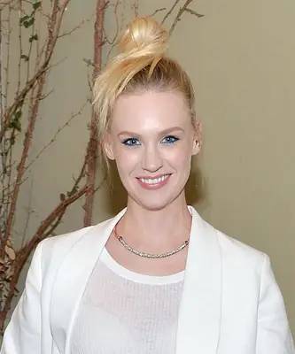 January Jones wears blue eyeliner