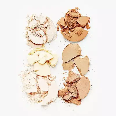 six crushed makeup highlighters and bronzers