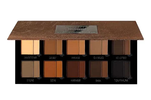 Photos of person’s face before and after using e.l.f. Cosmetics Cream Contour Palette