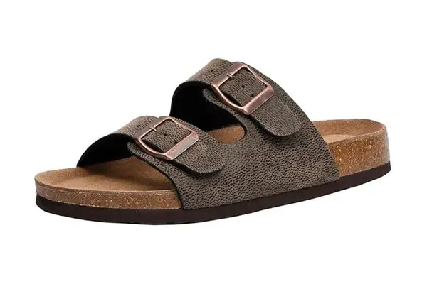 CUSHIONAIRE Lane Cork Footbed Sandals
