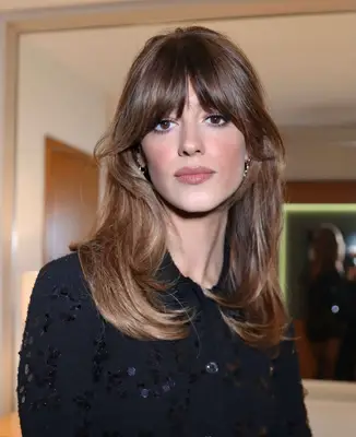 model is wearing soft matte monochromatic makeup look