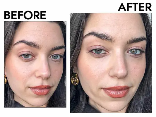 Two people testing drugstore eyeliners