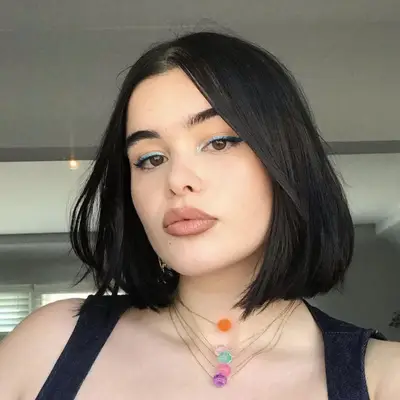 Barbie Ferreira in blue eyeshadow