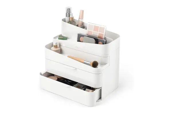  Umbra Glam Organizer, Large Cosmetic and Makeup Organizer with Three Drawers