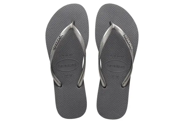Havaianas Slim Logo Metallic Flip Flops