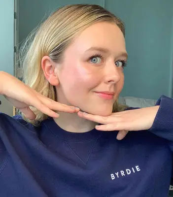 byrdie editor wearing rare beauty highlight