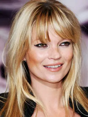 Kate Moss, long straight hair