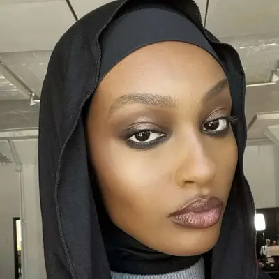 Hanan Abdullahi in smokey eye makeup