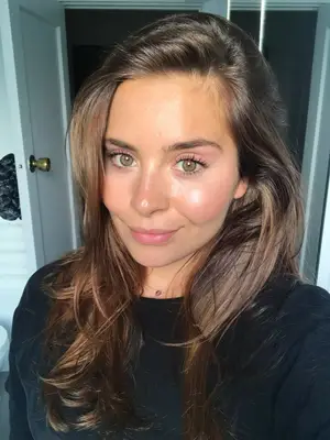 Emily Algar with makeup