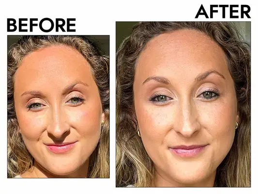 Person holding the bottle of Charlotte Tilbury Setting Spray after using it and person holding a bottle after using the NYX Cosmetics Matte Makeup Setting Spray