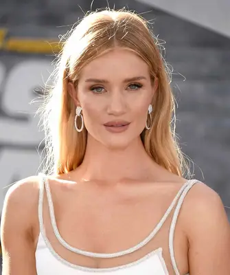 Rosie Huntington in a monochromatic makeup look