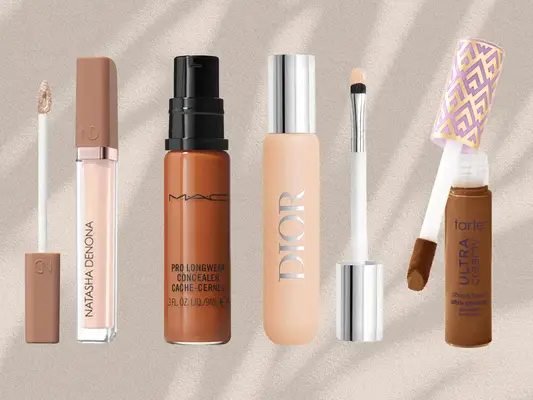 A selection of under-eye concealers we recommend from brands including Natasha Denona, MAC Cosmetics, and Dior