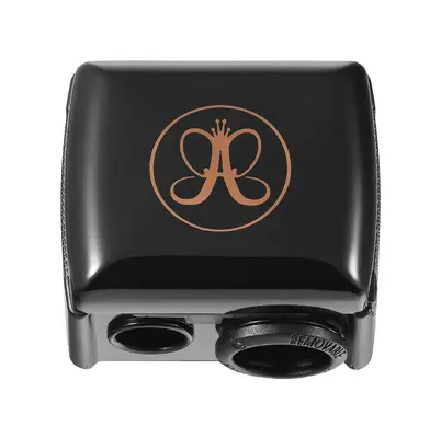 Eye pencil sharpeners on a gray background