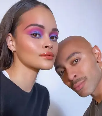 magenta eyeshadow look