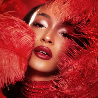 Jourdann Dunn wearing red Charlotte Tilbury lipstick