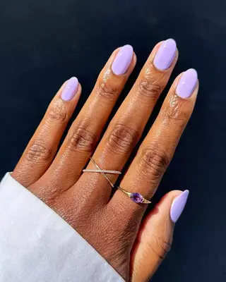 Classic lavender nails. 