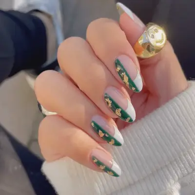 festive argyle nails