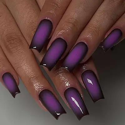 A moody aura manicure. 