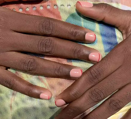 baby french manicure on short nails