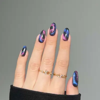 Velvet Galaxy Nails - MYM Beauty Velvet Nails for Fall 