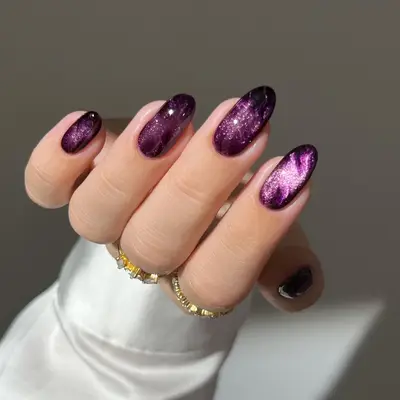 Purple Velvet Nails - MYM Beauty Velvet Nails for Fall 