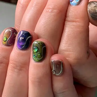 Velvet Dew Drop Nails - MYM Beauty Velvet Nails for Fall 