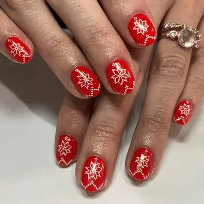 Snowflake French Tips