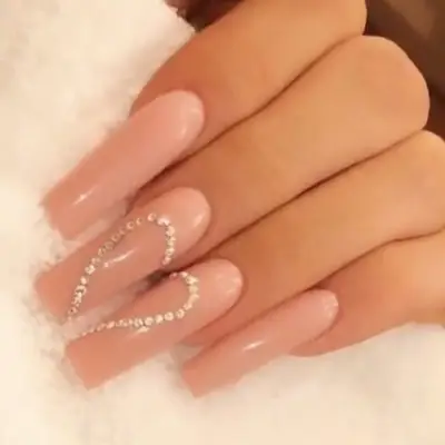 soft pink gem details kylie jenner manicure