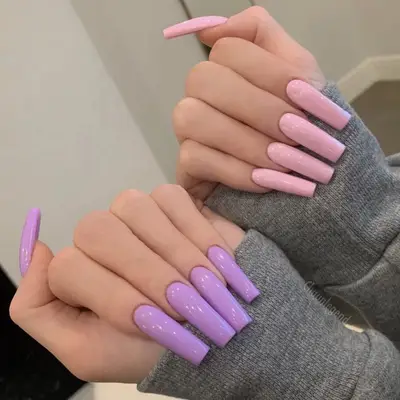 pink purple nails kylie jenner