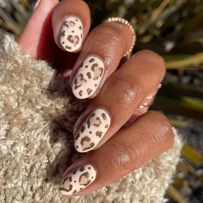 Matte Cheetah - MYM Beauty Cream Colored Nails for Fall 