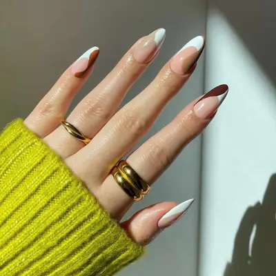 Abstract Swirls - MYM Beauty Cream Colored Nails for Fall 