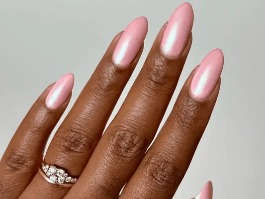 pale pink manicure