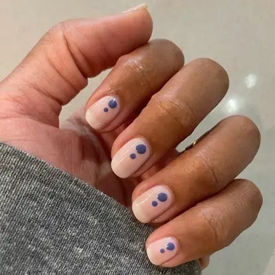 blue dot nails