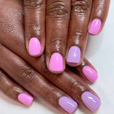 gradient pink manicure 