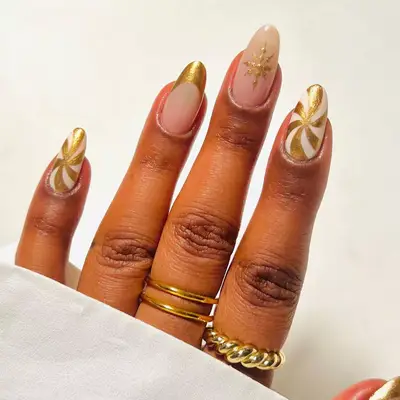 Red Velvet Candy Cane Nails - MYM Beauty Red Velvet Nails