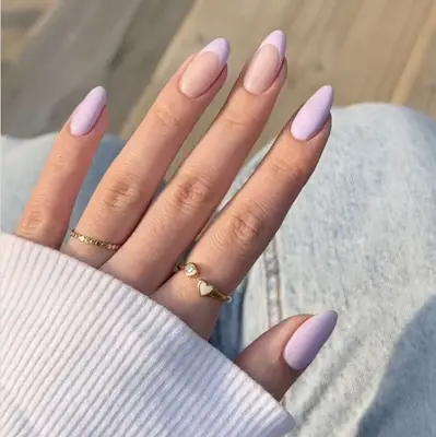lilac french tips