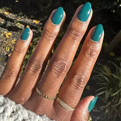 Espresso brown manicure.