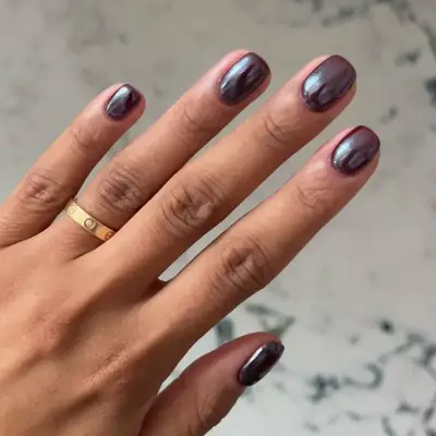 Glazed Plum Nails - MYM Beauty Plum Nail Ideas