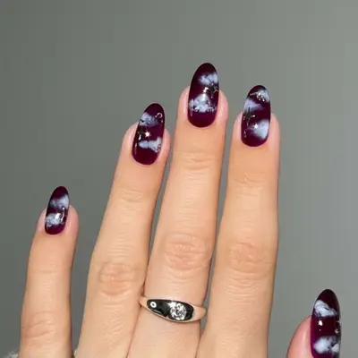Plum Cloud Nails - MYM Beauty Plum Nail Ideas