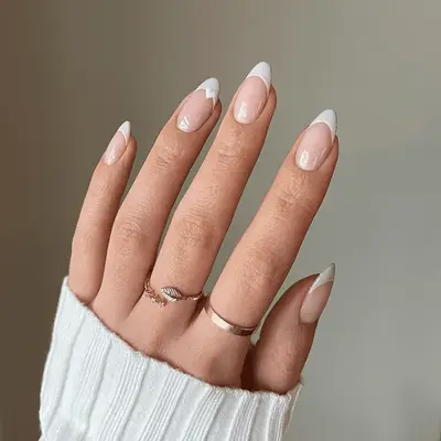 lilac french manicure