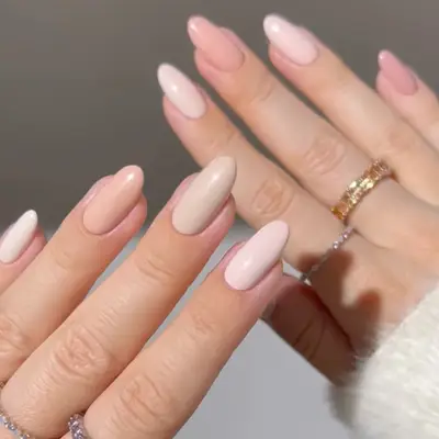 Cozy Cashmere Skittle Nails - MYM Beauty January Nail Ideas