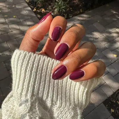 cranberry opaque nails