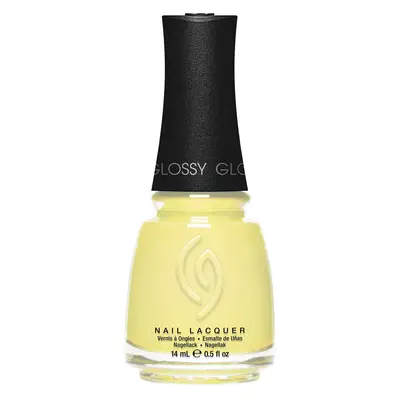 Nail lacquer bottle with a sleek design, labeled 